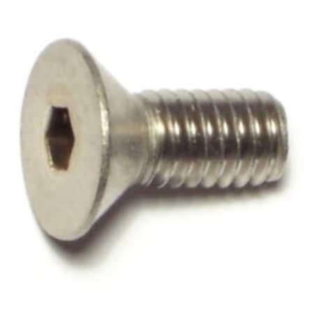 Midwest Fastener 5/16"-18 Socket Head Cap Screw, Flat, Plain 18-8 Stainless Steel, 3/4 in Length, 6 PK 72108